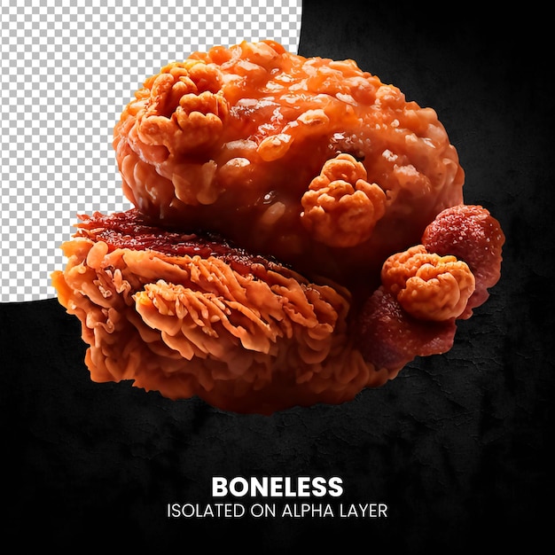 PSD boneless - cajun, habanero, mango isolated on alpha layers png