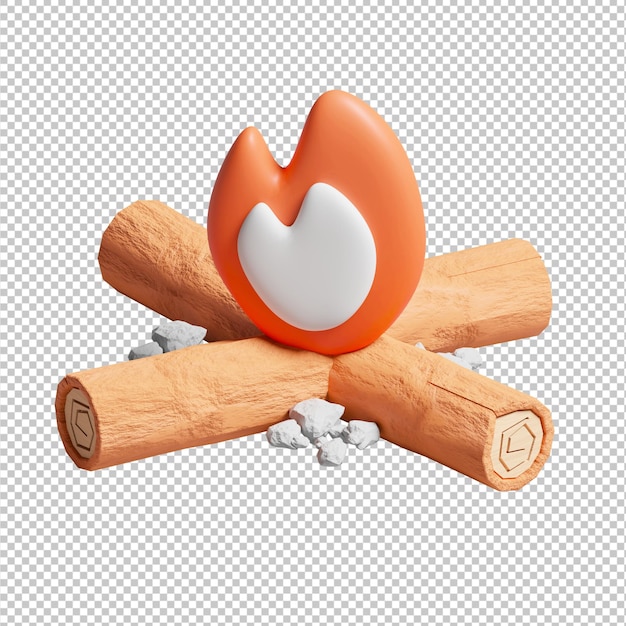 bonfire 3d illustration