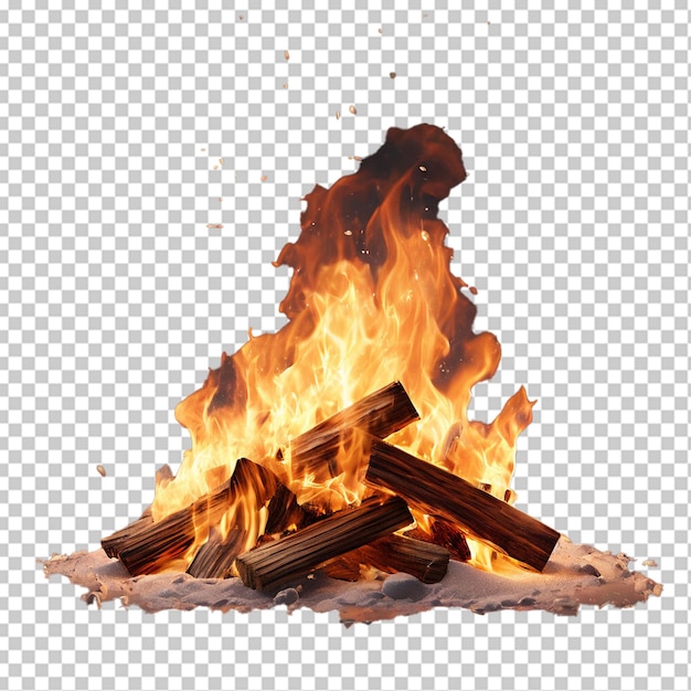 Bonfire against white background