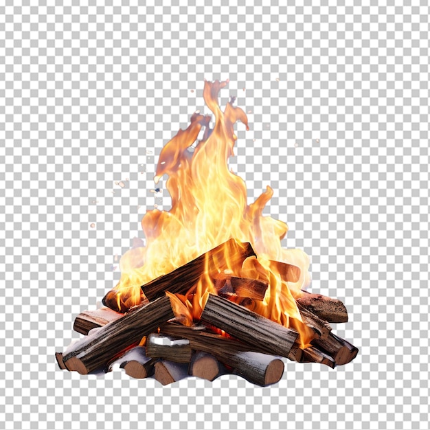 Bonfire against white background