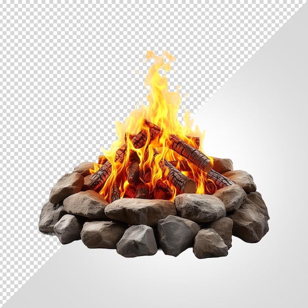 PSD bonfire icon isolated on white background