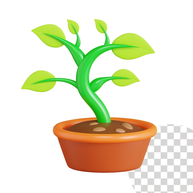 PSD bonsai 3d illustration