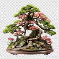 PSD bonsai tree isolated