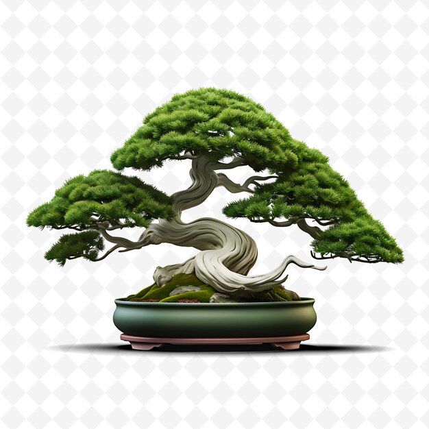 PSD a bonsai tree with a pot of bonsai on it