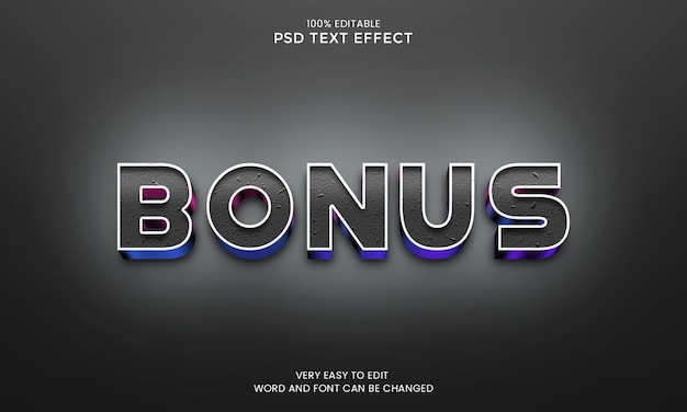 PSD bonus 3d text effect