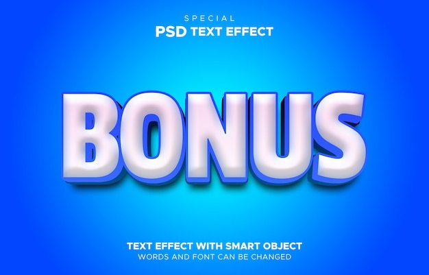 Bonus text cartoon style editable text effect