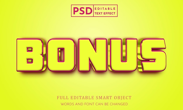 Bonusowy Szablon Psd W Stylu Tekstu 3d