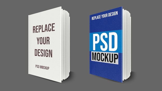 PSD book 3d rendering mockup design