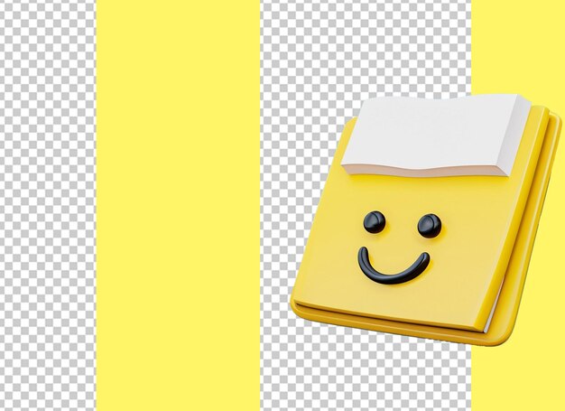 PSD book 3d with smile