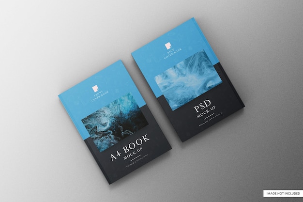 Modello psd mockup del libro a4