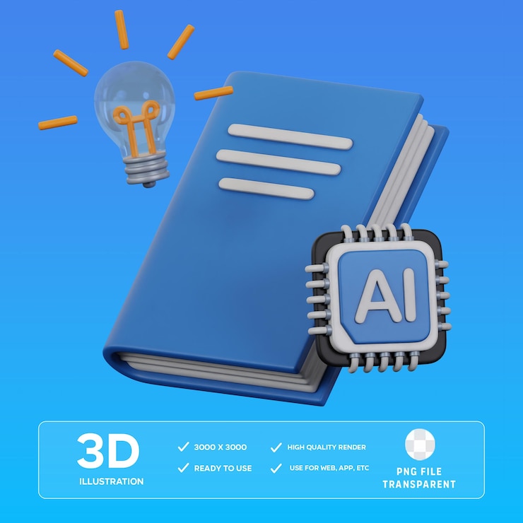 PSD книга ай 3d иллюстрации