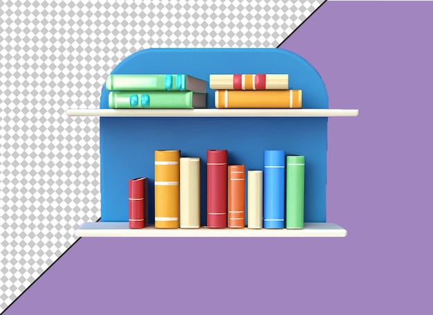 PSD book case png