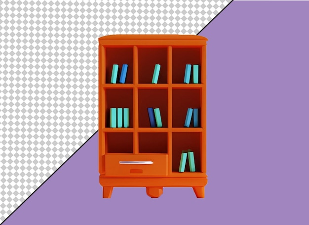 PSD book case png