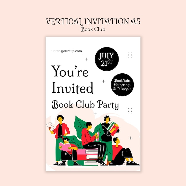 Book club template design