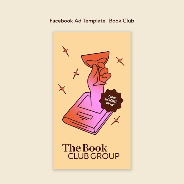 PSD book club template design