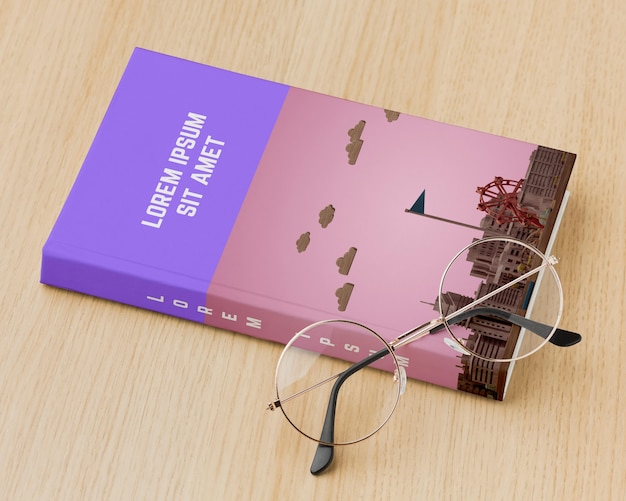 book cover assortment with glasses