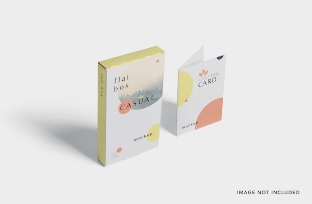 Коробка для обложки книги и макет пригласительного билета