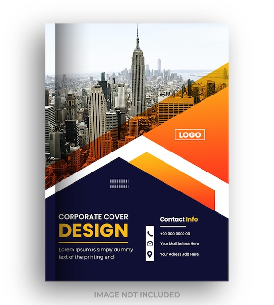 Book cover design, corporate annual report template