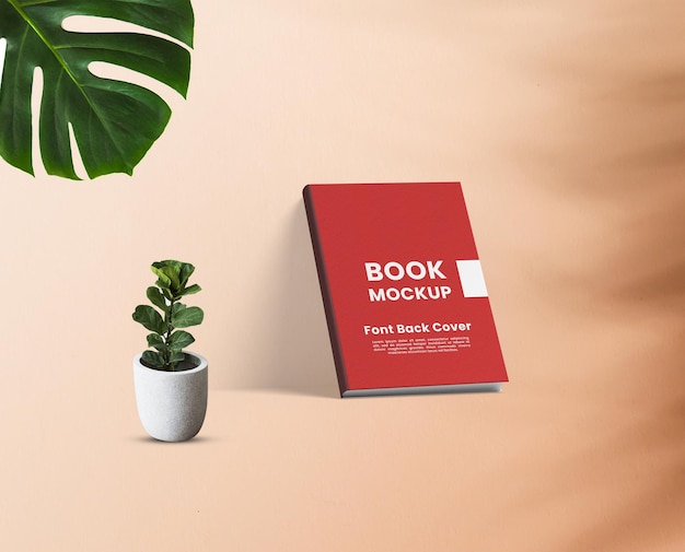 Book cover design mockup template with podium background  premium psd