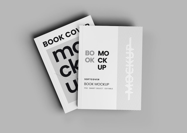 PSD book cover design mockup