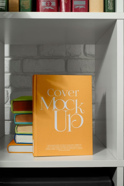 PSD book cover indoors mockup