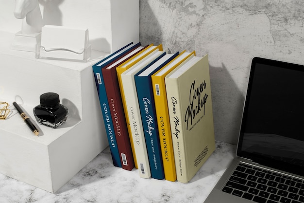 Макет обложки книги в помещении