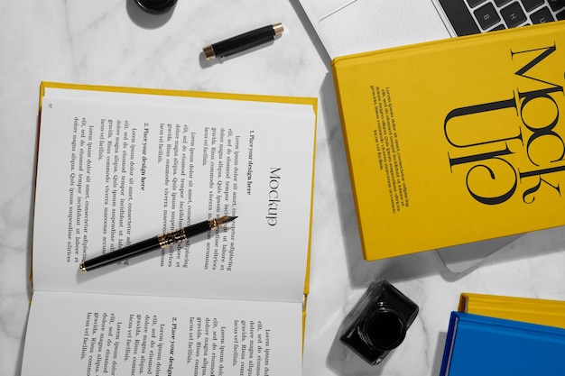 Макет обложки книги в помещении