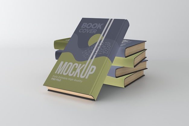 Макет обложки книги 3d рендеринг иллюстрации