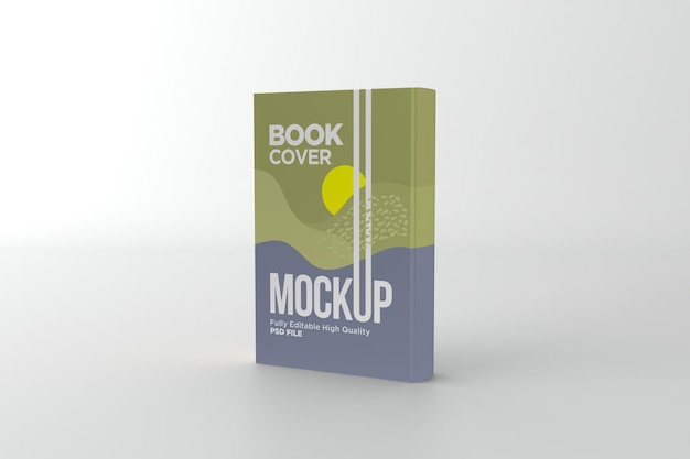 ブックカバーモックアップ3Dレンダリングイラスト