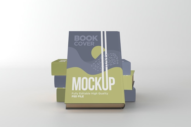 Book cover mockup 3d rendering illustration