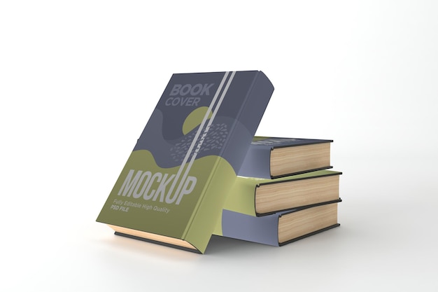 Illustrazione del rendering 3d del mockup della copertina del libro