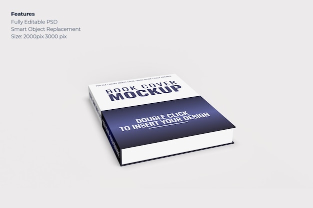 PSD mockup di copertina del libro in rendering 3d