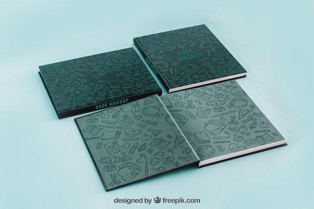 book cover mockup of four
