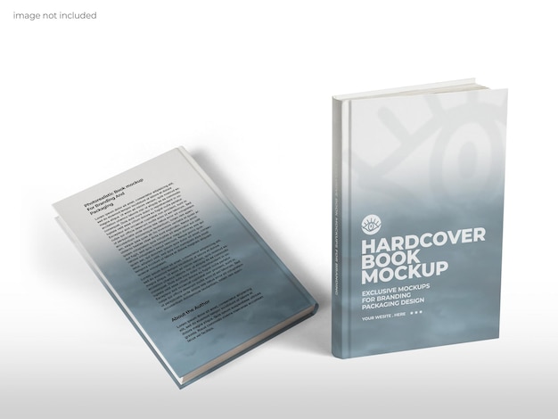 PSD book cover mockup front and back