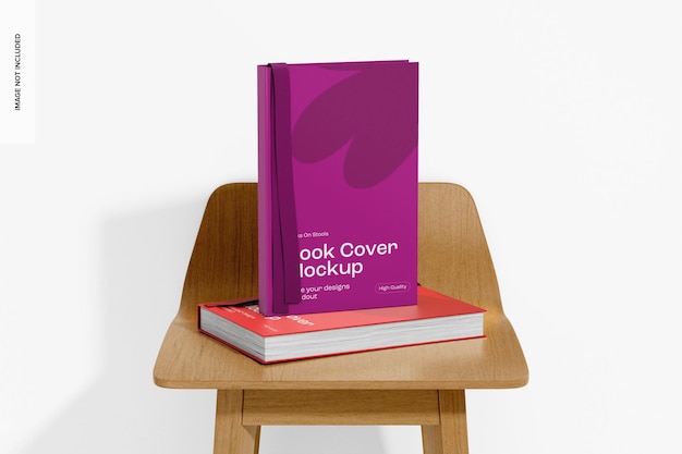 Book cover mockup, front view