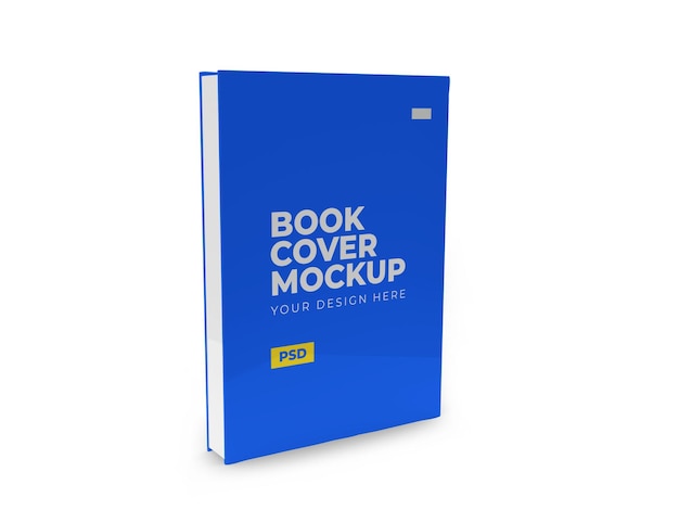 Book Cover Mockup on Isolated White Background