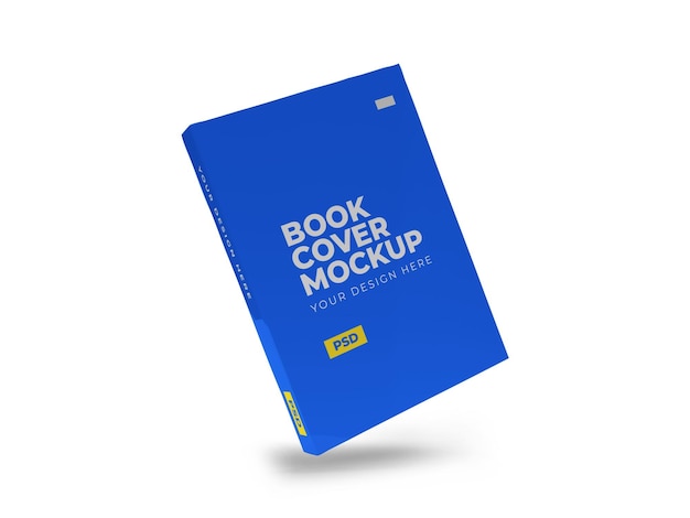 Book Cover Mockup on Isolated White Background