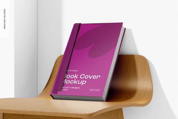 book cover mockup, leaned