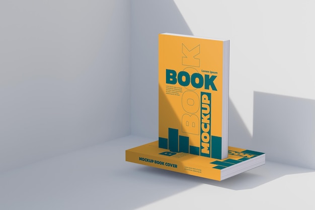 PSD book cover mockup minimal style