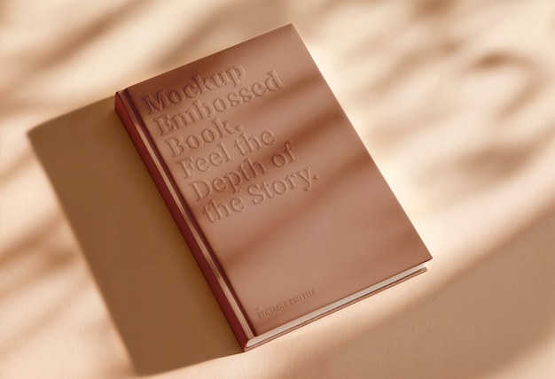 Мокет обложки книги в минималистской обстановке