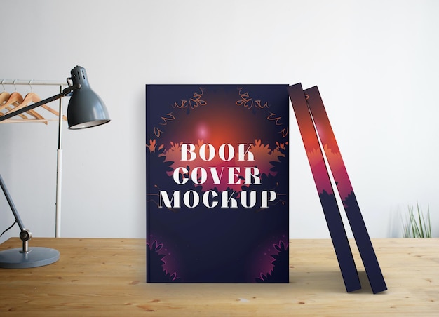 Book cover mockup psd editable design