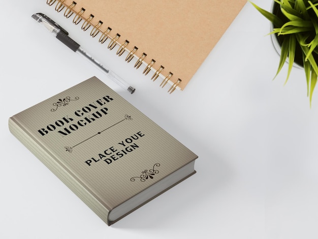 Book cover mockup psd editable design