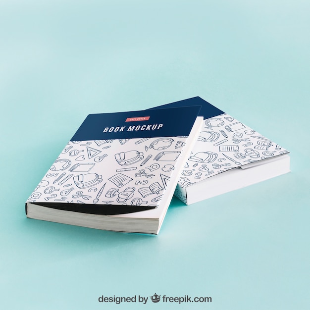 PSD mockup di copertina del libro di due