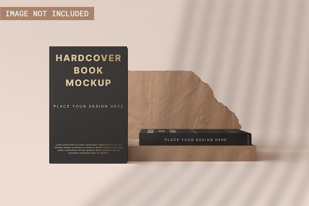 PSD book cover mockup with concreate