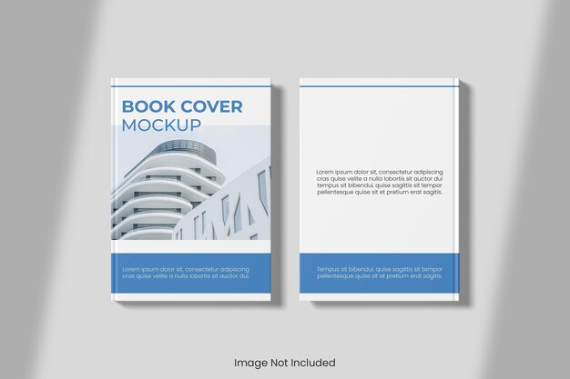 Book cover mockup with shadow overlay