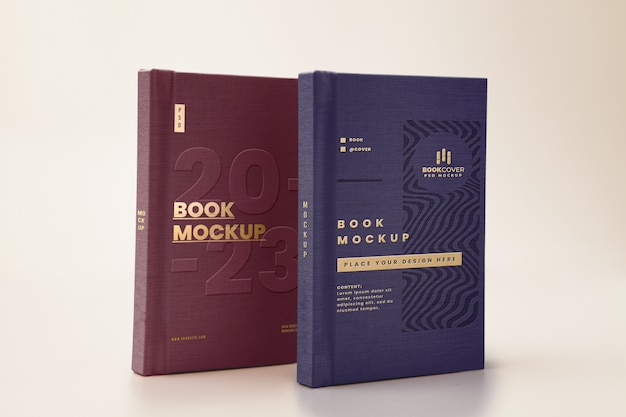 Book cover mockup with shadow