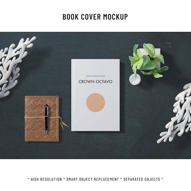 PSD book cover mockup