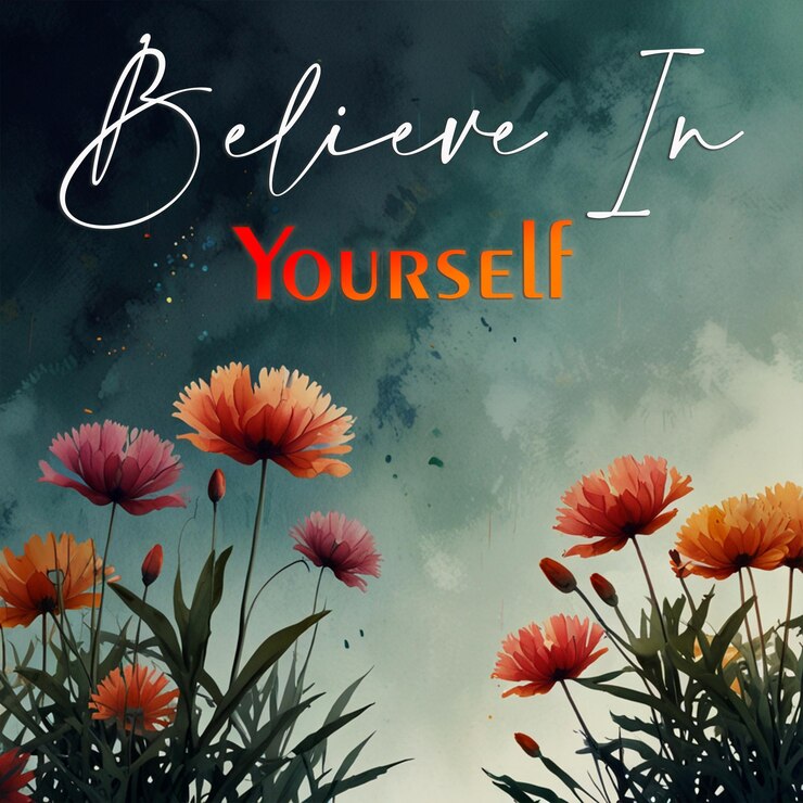 PSD a book cover with the title believe yourself on it
