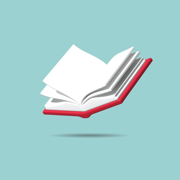 PSD book icon 3d illustration