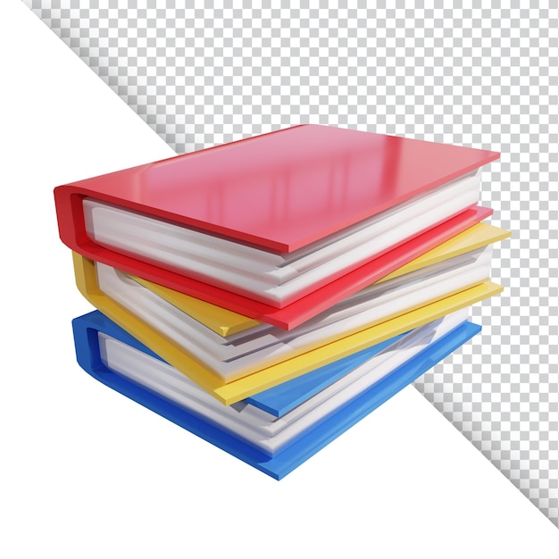 PSD book icon 3d rendering illustration